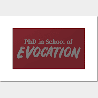 PhD in School of Evocation DND 5e Pathfinder RPG Role Playing Tabletop RNG Posters and Art